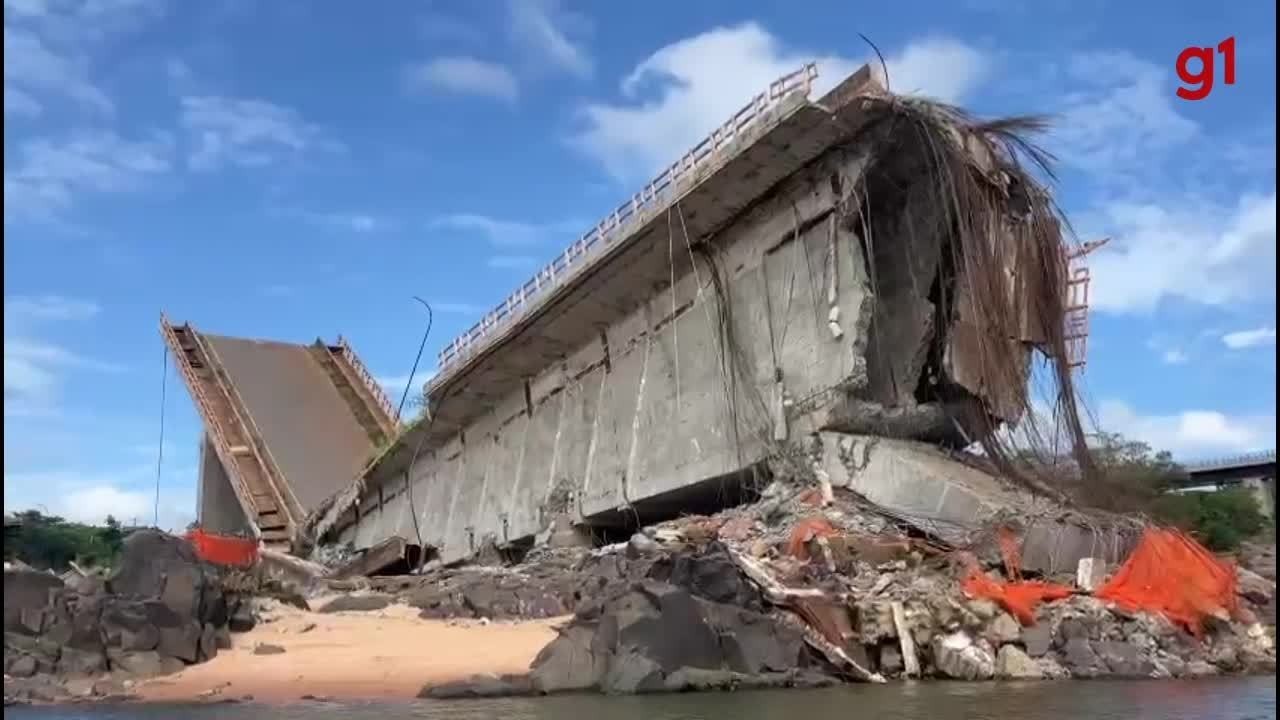 Começam escavações para construção de nova estrutura da ponte que desabou entre Tocantins e Maranhão